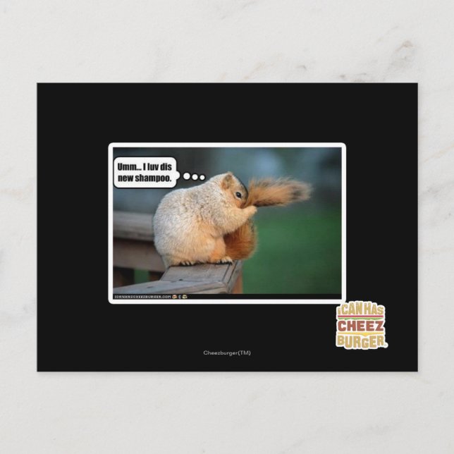 Jag tror att det är nya schampo vykort (Framsida)