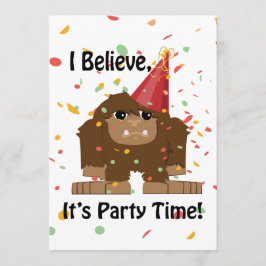 Jag tror att det är Party-dags Bigfoot-partiinbjud Inbjudningar