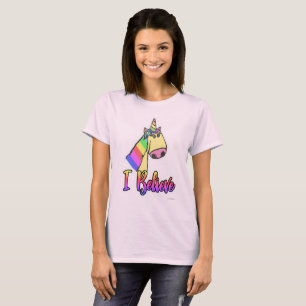 Jag tror att det är roligt med Tecknaden Rainbow U T Shirt