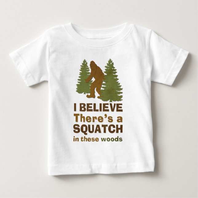 Jag tror att det finns en SQUATCH i skogen Tee (Framsida)