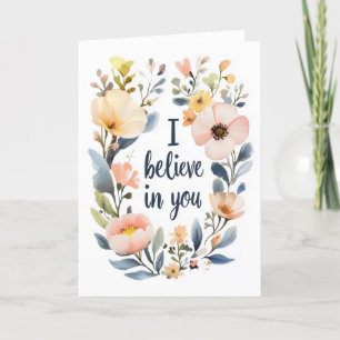 Jag tror att du har vattenfärgsblommor helgkort