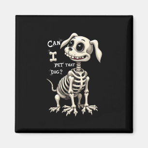 Jag tror att Hund Skeleton Halloween-gåvor Magnet