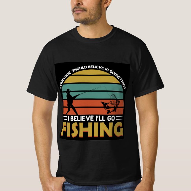 Jag Tror Att Jag Ska Gå Och Fiska T-Shirt (Framsida)