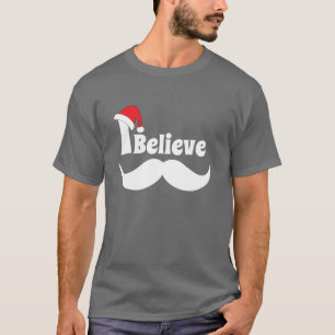 Jag tror att julklapp med mustasch t shirt