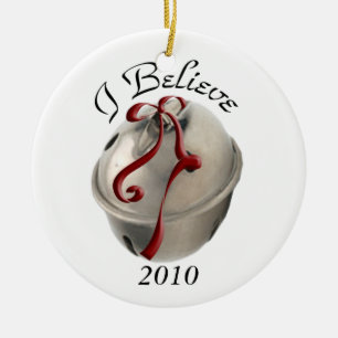 Jag tror att Reindeer Bell är prydnadsman Julgransprydnad Keramik