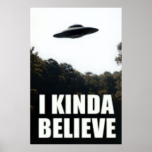 Jag tror att UFO Poster - Alien Wall Art