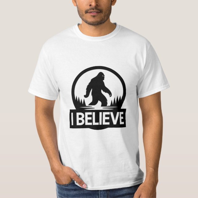 Jag tror Bigfoot T-Shirt (Framsida)