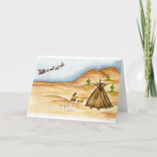 Jag tror Cherokee julkortvattenfärg Helgkort