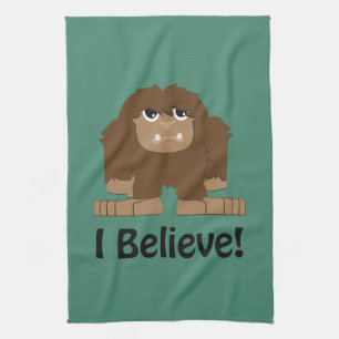 Jag tror! Cute bigfoot Kökshandduk