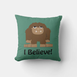 Jag tror! Cute bigfoot Kudde