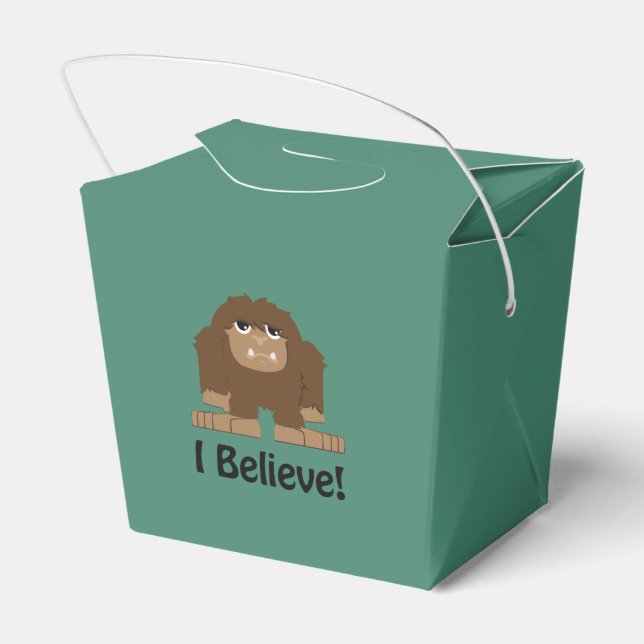 Jag tror! Cute bigfoot Presentaskar (Baksidan Sidan)