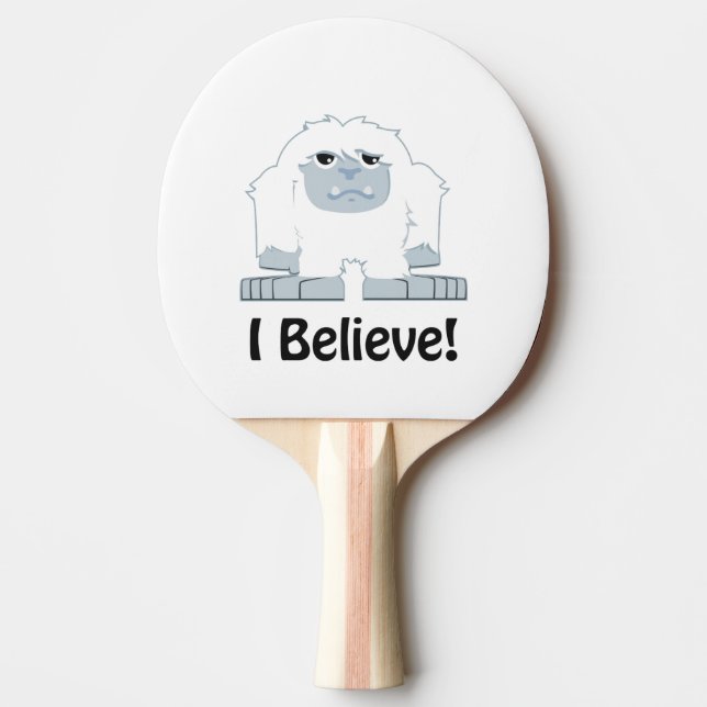 Jag tror! Cute Yeti Pingisracket (Framsidan)