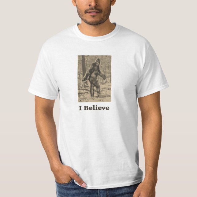 Jag tror den Bigfoot T-tröja Tee (Framsida)