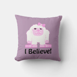 Jag tror den gulliga tecknadflickayetien kudde