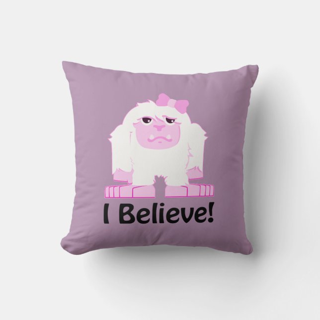 Jag tror den gulliga tecknadflickayetien kudde (Framsida)