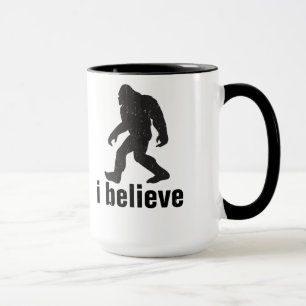 Jag tror - den svart silhouetten mugg
