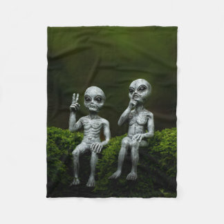 JAG TROR DET! Cute Alien Blanket Fleecefilt