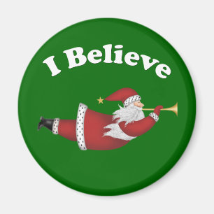 Jag tror Flying Santa Magnet