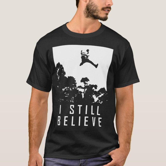 Jag tror fortfarande på Rock and roll Music Fläkt  T Shirt (Framsida)