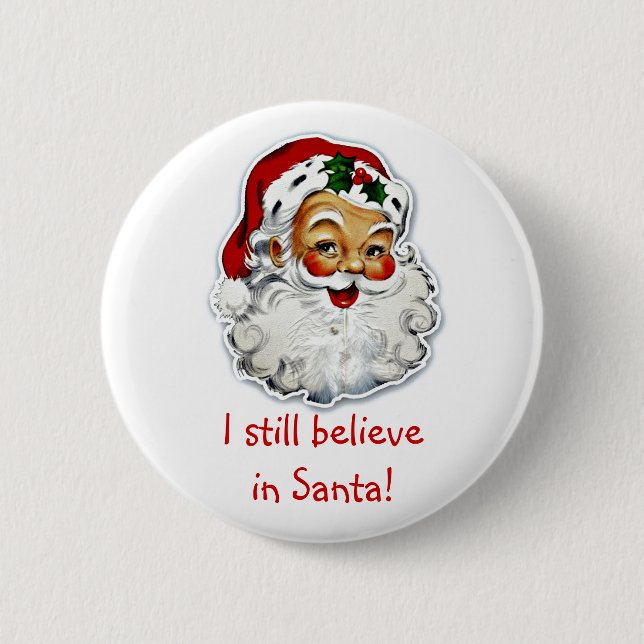 Jag tror fortfarande på Santa Button Knapp (Framsida)
