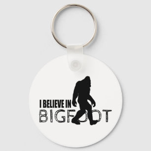 Jag tror i Bigfoot kalla Squatch i svart Nyckelring