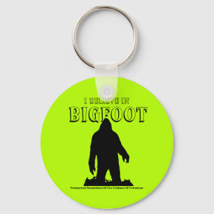 Jag tror i bigfoot keychain nyckelring