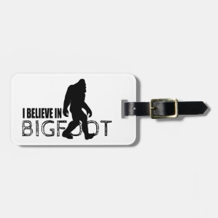 Jag tror i Bigfoot roliga Sasquatch Bagagebricka