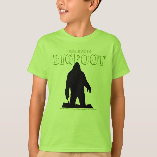 Jag tror i den Bigfoot för barn T Shirt (Framsida)