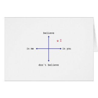 Jag tror i dig hälsningskort