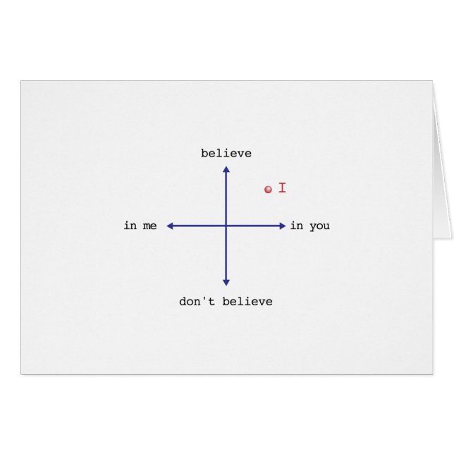Jag tror i dig hälsningskort (Framsidan Horizontal)