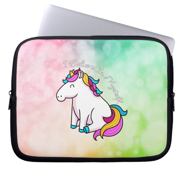 Jag tror i jag själv Unicornlaptop sleeve (Framsidan)
