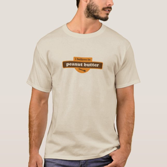 Jag tror i jordnötsmör t-shirt (Framsida)