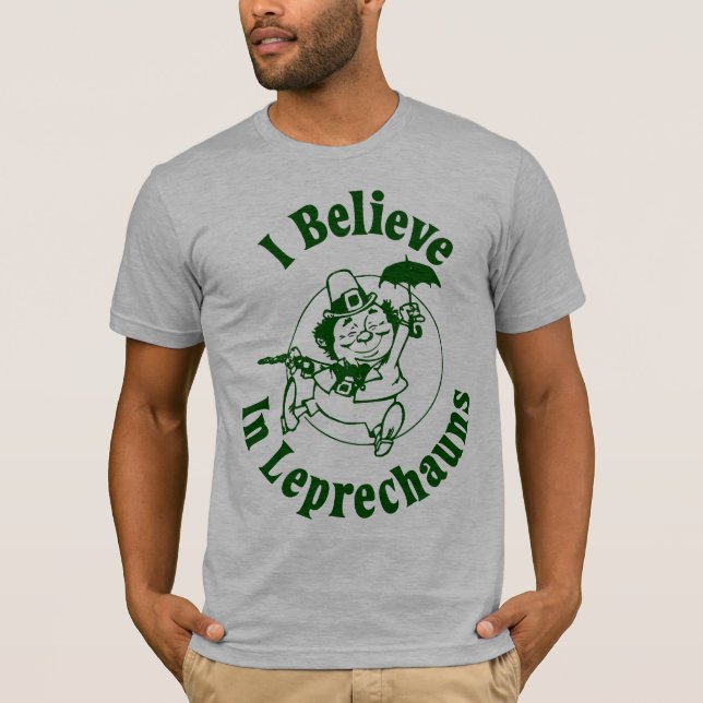 Jag tror i leprechaunsskjorta tee (Framsida)