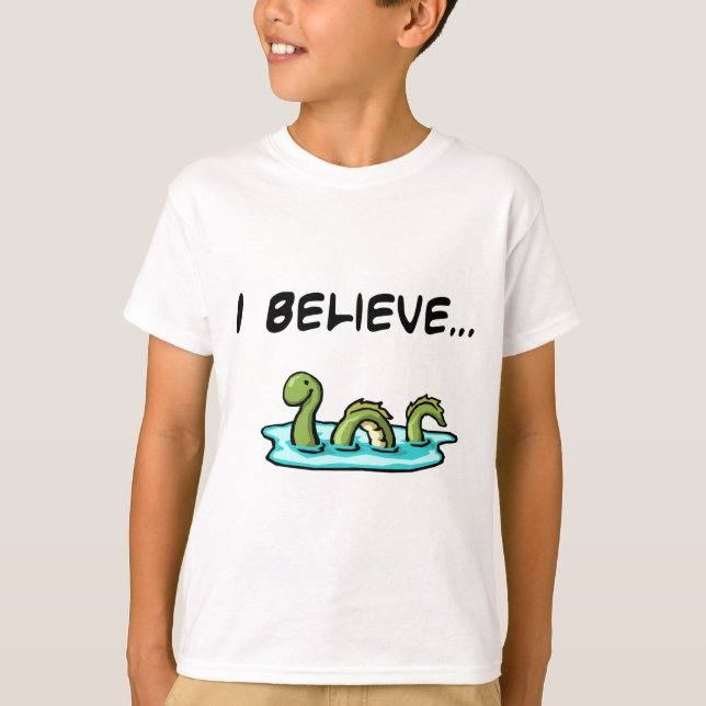 Jag tror i Loch Nessmonster Tee Shirt (Framsida)