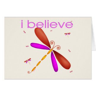 Jag tror i sländor hälsningskort