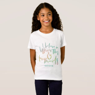 JAG TROR I UNICORNER OCH SJÖJUNGFRUAR T-SHIRT