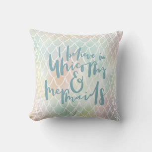 JAG TROR I UNICORNS OCH SJÖJUNGFRUARS SJÖBLÅ KUDDE