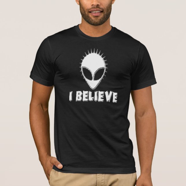 Jag tror i utomjordingar t-shirt (Framsida)