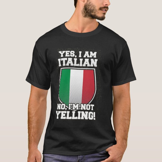 JAG TROR INTE ATT JAG ÄR ITALIAN T SHIRT (Framsida)