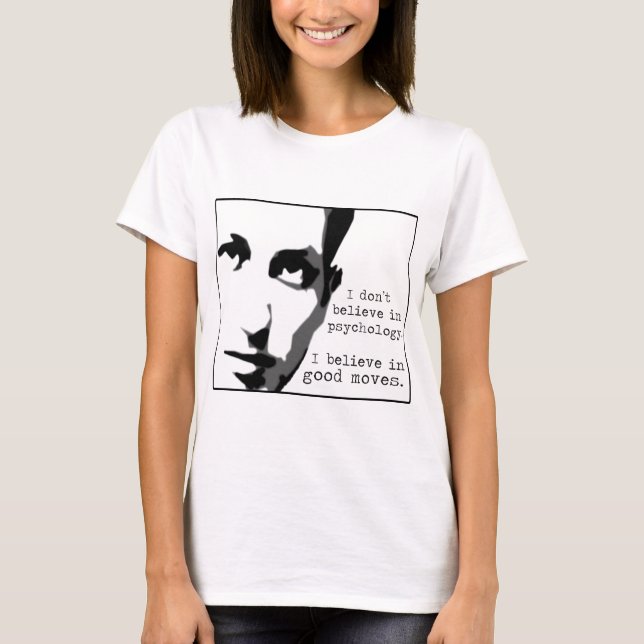 Jag tror inte i psykologi… tee shirt (Framsida)