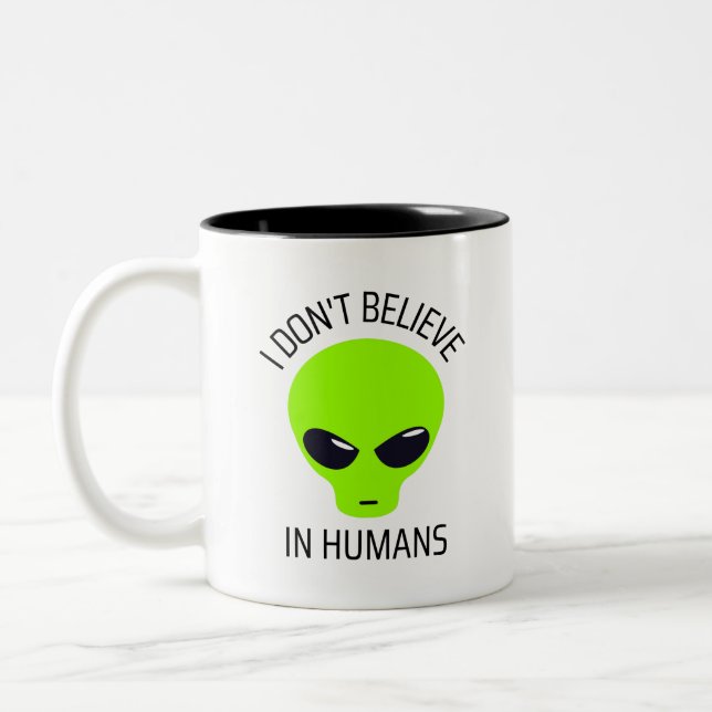 Jag tror inte på Humankaffe Mugg (Vänster)