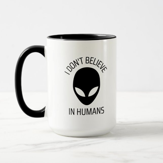 Jag tror inte på Humankaffe Mugg (Vänster)