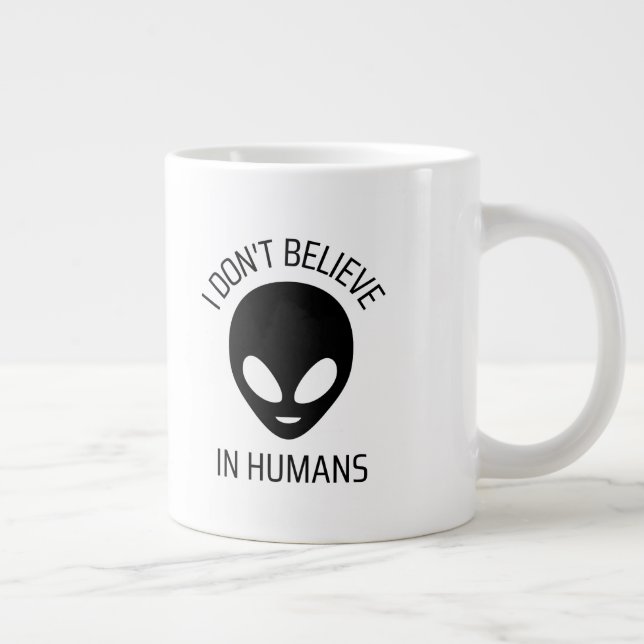 Jag tror inte på Humankaffe Mugg Jumbo Mugg (Höger)