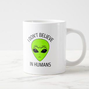 Jag tror inte på Humankaffe Mugg Jumbo Mugg