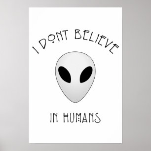 Jag tror inte på människor poster