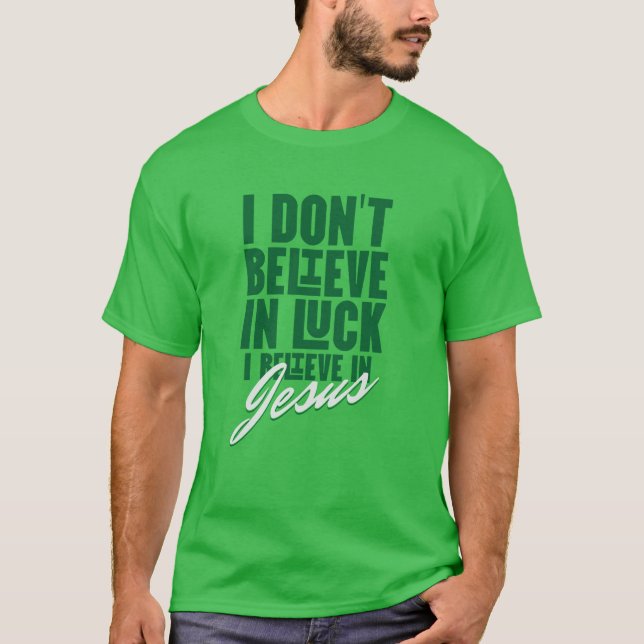 Jag tror inte på Tur Grönt T Shirt (Framsida)