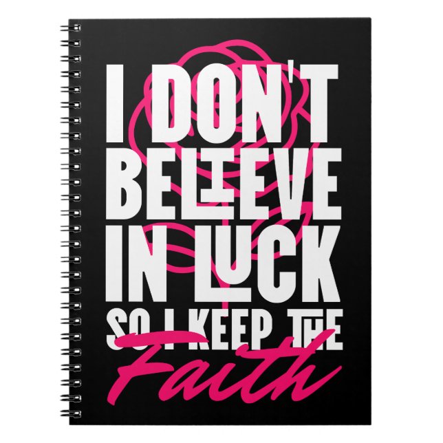 Jag tror inte på tur - Motivational  Anteckningsbok (Framsidan)