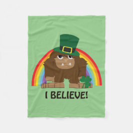 Jag tror! Leprechaun Bigfoot Fleecefilt