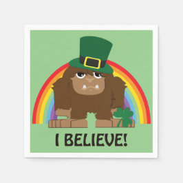 Jag tror! Leprechaun Bigfoot Pappersservett