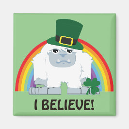 Jag tror! Leprechaun Yeti Magnet